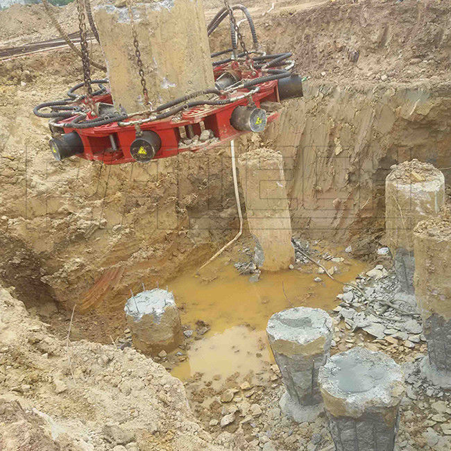 34.3Mpa Concrete Pile Cutting Machine , 25L/Mim Hydraulic Pile Cutter