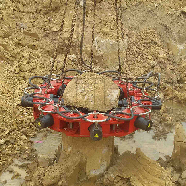 34.3Mpa Concrete Pile Cutting Machine , 25L/Mim Hydraulic Pile Cutter
